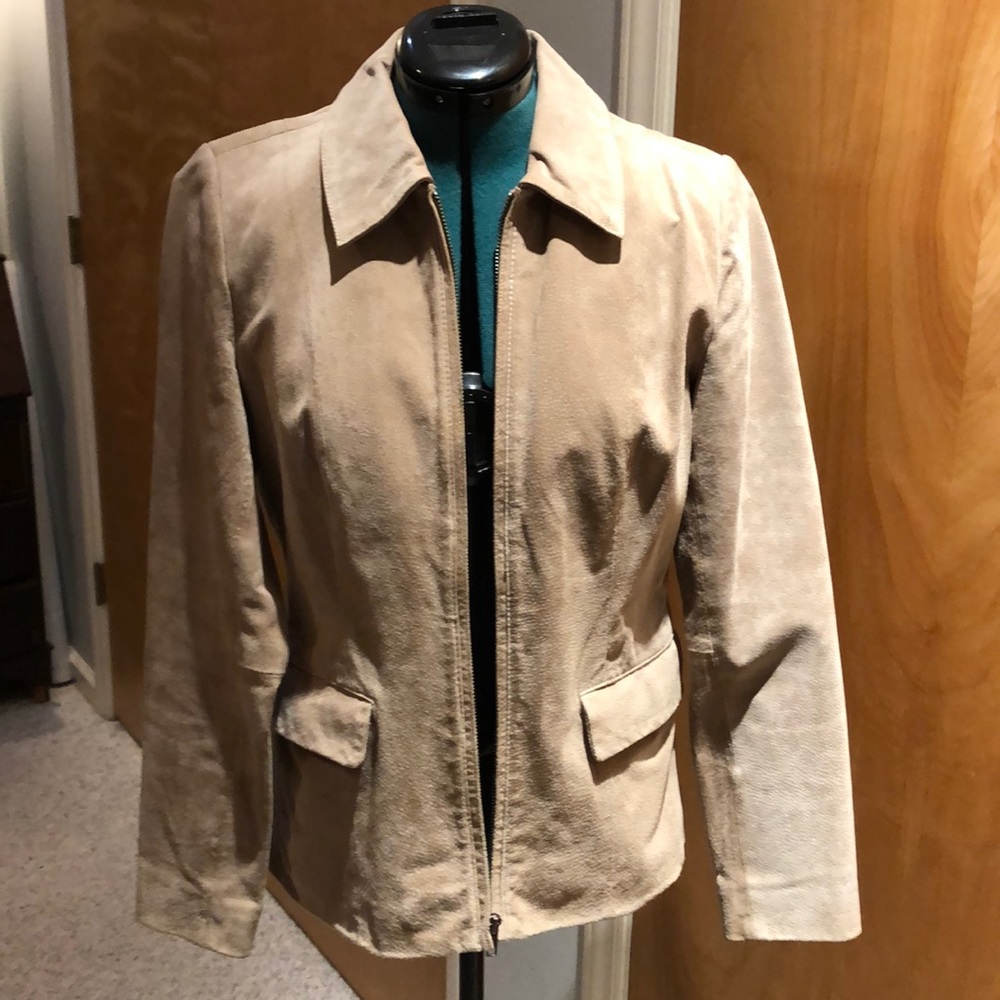 Suede leather jacket.